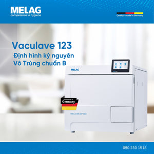 Nồi hấp vô trùng chuẩn B MELAG Vacuclave 123 – Chuẩn an toàn cho nha khoa hiện đại
