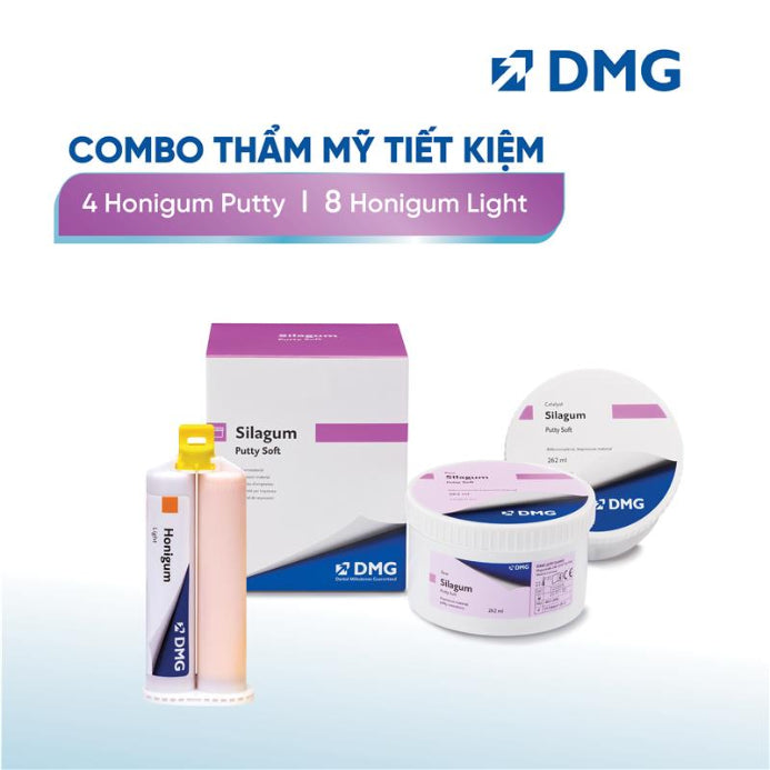 Combo Thẩm mỹ tiết kiệm 4 Silagum Putty và 8 Honigum Light